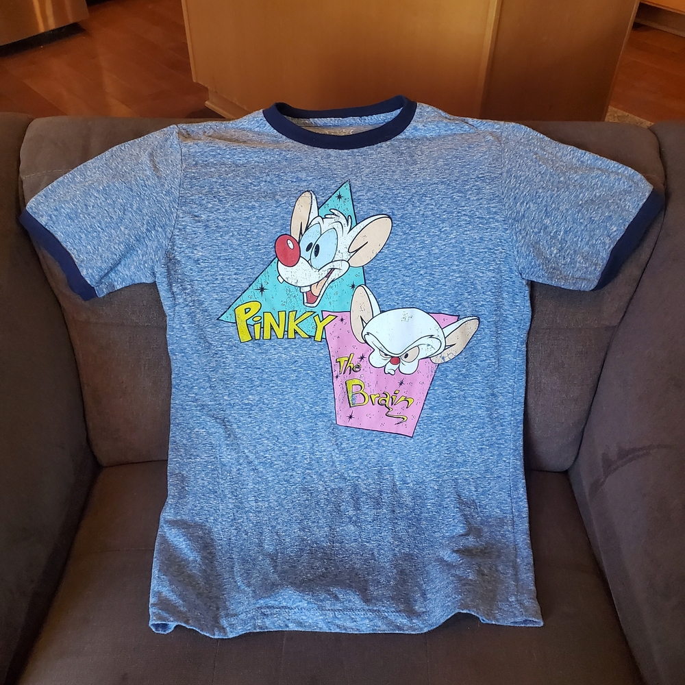 Warner Bros. Pinky and The Brain Blue Ringer Tee